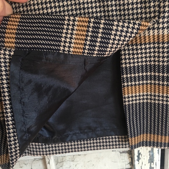 Pendleton Skirt Pencil Wool Houndstooth Striped 12 - Picture 5 of 6